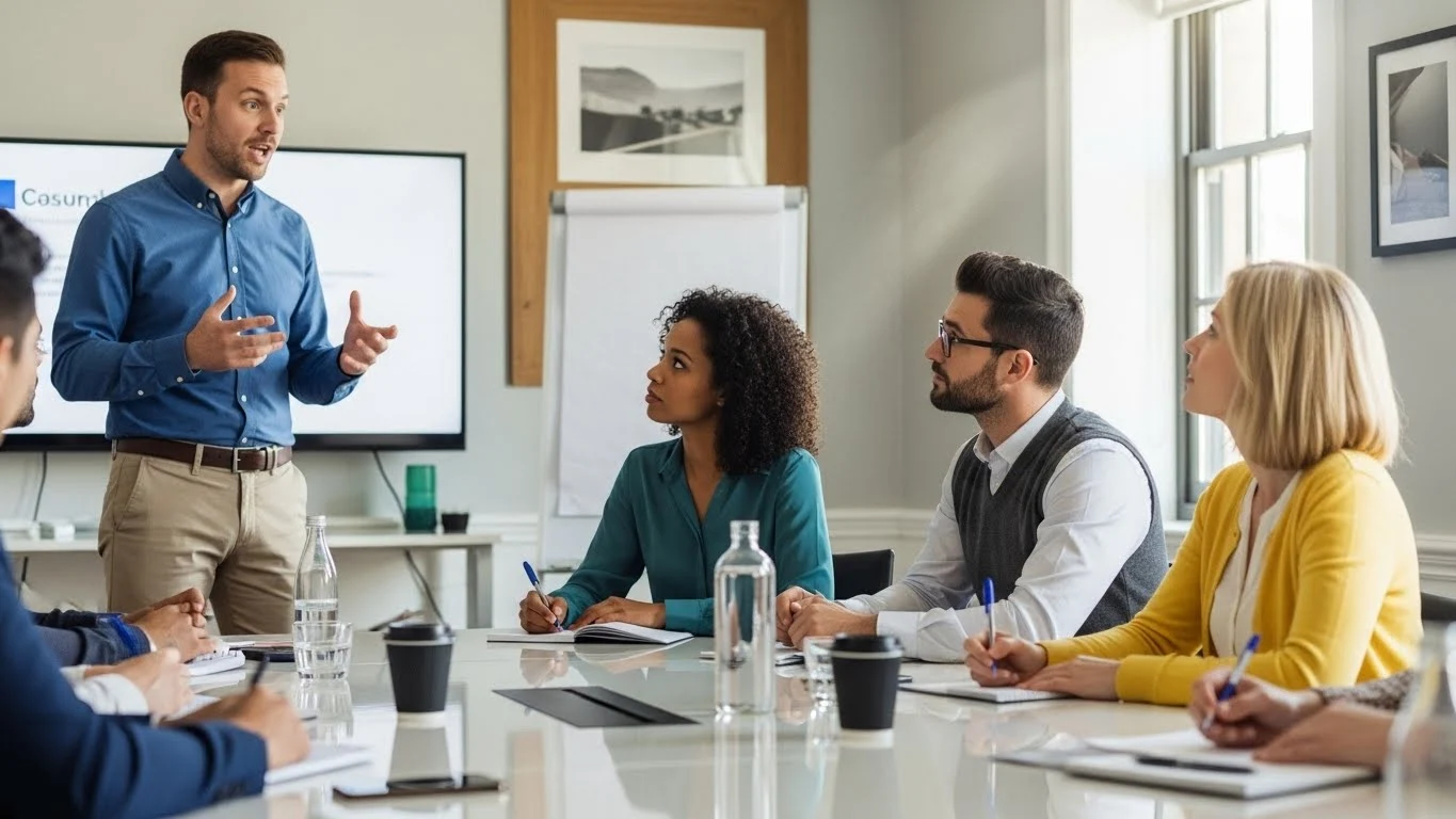 Formation adultes : méthodes pédagogiques actives avec Nadine Barrat, participants engagés en atelier pratique